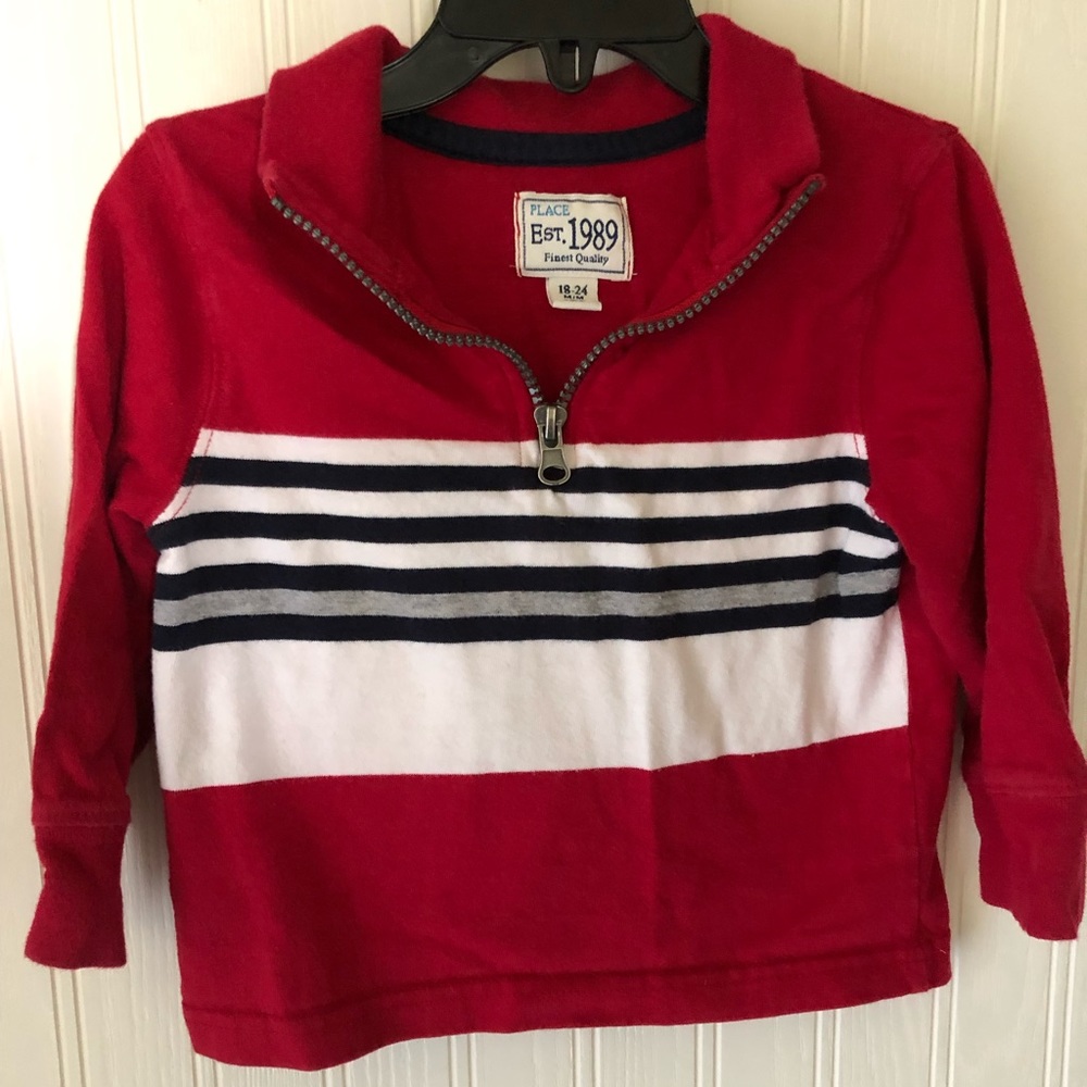 18-24 months quarter zip pullover